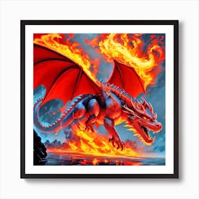 Fire Dragon 3 Art Print