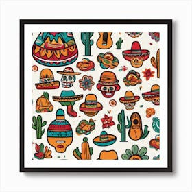 Mexican Pattern 20 Art Print