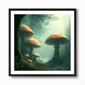 Mushroom Forest 3 Art Print