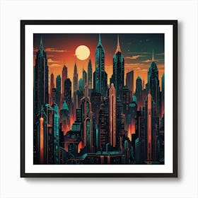 Futuristic Cityscape 24 Art Print