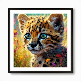 Cheetah Cub Art Print