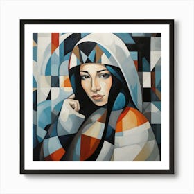 Cubism Inuit Woman 04 Art Print