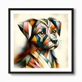 Geometric Dog 6 Art Print