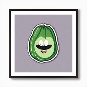 Avocado Sticker Art Print