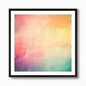 Retro Gradients Colors Grainy Texture Background Abstract Modern Vintage Faded Pastel Lay (11) Art Print