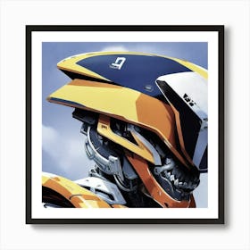 Robot Helmet Art Print