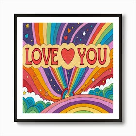 Love you over the rainbow and back Affiche