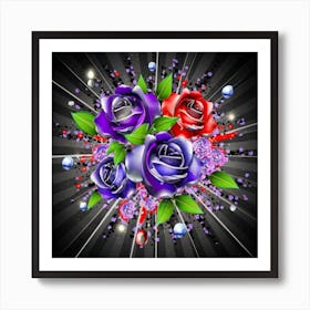 Gorgeous colorful spring flowers 9 Art Print