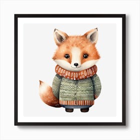 Fox In Sweater 5 Art Print