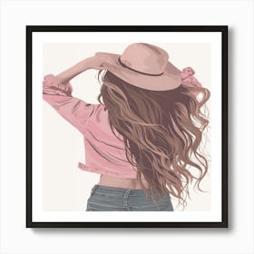 Girl In A Hat 2 Art Print