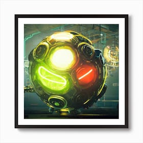 Futuristic Sphere Art Print