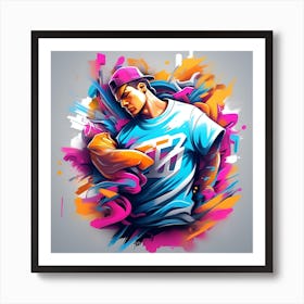 Graffiti Artist Illustration Art Print