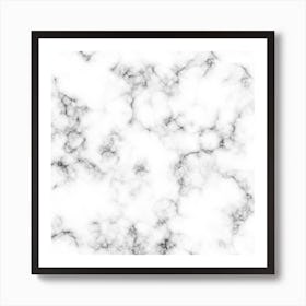 Glassy White Marble Art Print