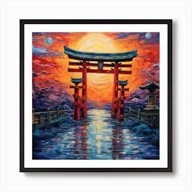 Japanese Tori Gate Art Print