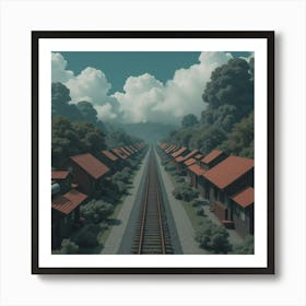 Train Track Art Print