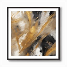 Abstract Gold Painting 3 Art Print