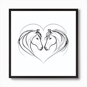 Horse Love 1 Art Print