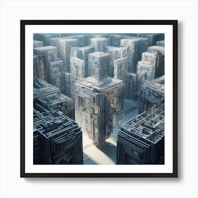 Futuristic Maze Art Print