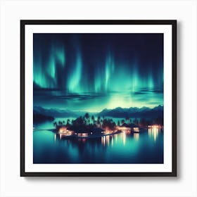 ethereal and dreamlike depiction of the Northern Lights, 3 Art Print