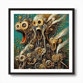 Mechanical Menagerie - "Gears of the Soul" 2 Art Print