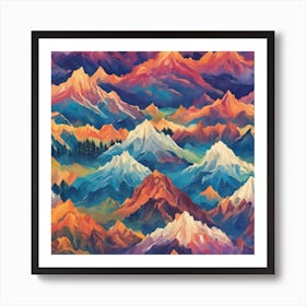 Mountain Ranges Art Print