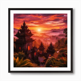 Sunrise In Bali Art Print