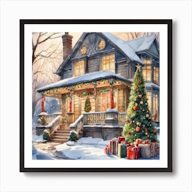Christmas House 181 Art Print