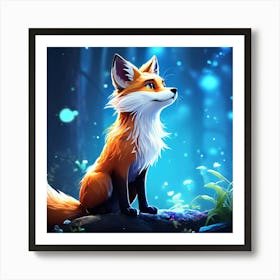 Fox In The Forest 1 Art Print