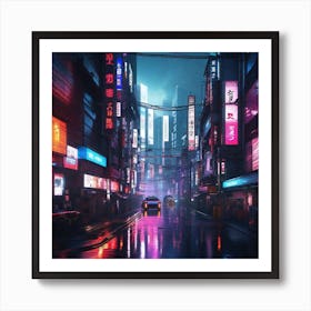 Neon City 3 Art Print