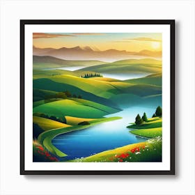 Landscape Painting 231 Art Print