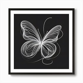 Butterfly Light Trace III Art Print