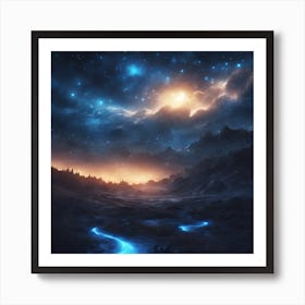 Dark Night Sky Art Print