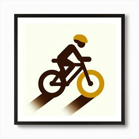 Man Riding A Bike Art Print