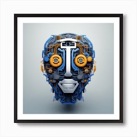 Robot Head 2 Art Print