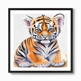 Tiger Cub Wildlife Art Print