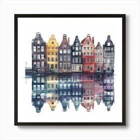 Amsterdam Houses Canvas Print Art Print