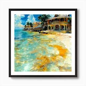 Bora Bora Water - Tropical Ocean Art Print