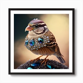 Bird With Jewels 1 Art Print