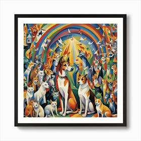 Rainbow Cats 3 Art Print