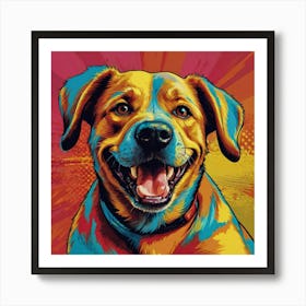 Happy Puppy Pop Art Art Print