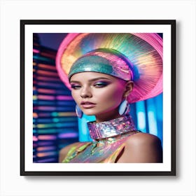 Neon - Fashion Model Art Print