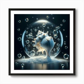 Sea Shell In A Bubble 1 Art Print