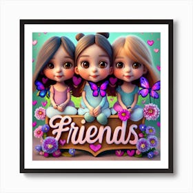Happy friendship day  Art Print