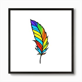 Rainbow Feather 10 Art Print