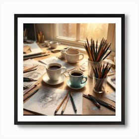 Artist'S Workspace 6 Art Print