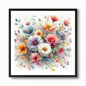 Bouquet Of Flowers Art Print