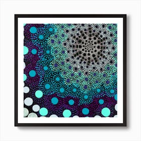 Earthtone Blue Square Art Print