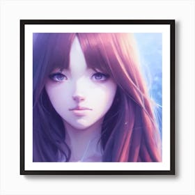 Anime Girl Hyper-Realistic Anime Portraits 3 Art Print