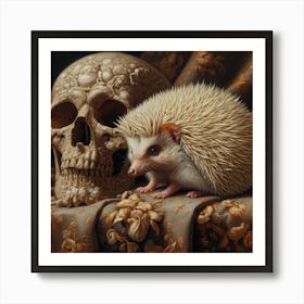 Portrait of a Hedgehog Art Print