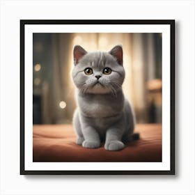 British Shorthair Kitten Art Print